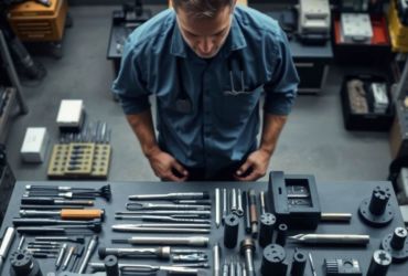 finite element analysis (FEA), showing areas of high stress analysis on a mechanical component in simulation software.