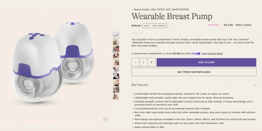 Lansinoh Wearable Breast Pump Product Design