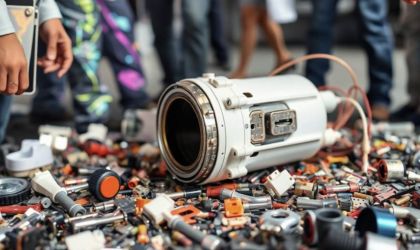 A visual representation of a complex mechanical system analyzed with a simulation-driven design tool, displaying a color-coded stress or flow analysis overlay to illustrate predictive engineering.