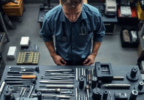 finite element analysis (FEA), showing areas of high stress analysis on a mechanical component in simulation software.