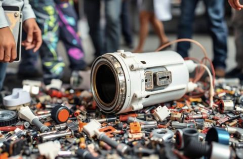 A visual representation of a complex mechanical system analyzed with a simulation-driven design tool, displaying a color-coded stress or flow analysis overlay to illustrate predictive engineering.