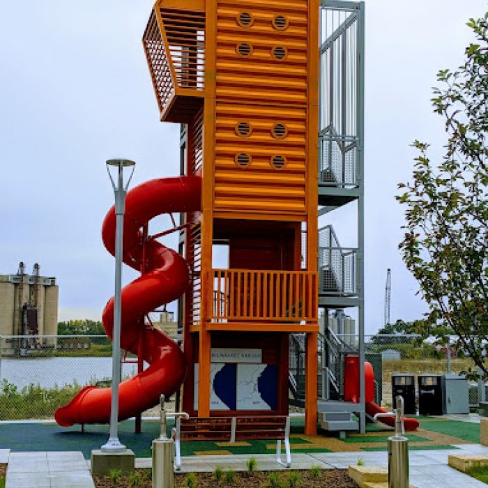 Play structure made from shipping containers